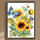 thumbnail image 3 of Pintura de diamante 5D DIY, cuentas cuadradas completas, decoración de flores con taladro AB parcial, 35x45cm, 3 of 9