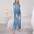 thumbnail image 3 of Fotbe Snowflakes1 Conjunto de Pijama de Manga Larga para Mujer con Estampado, Ropa de Dormir de 2 Piezas, Conjunto de Casa Suave y Cómodo con Bolsillos-Small, 3 of 7