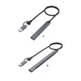 thumbnail image 2 of Methold Adaptador 2 en 1 Conector multipuerto portátil compatible Adaptadores de accesorios grises Mini HUB multifunción digital Juegos de teclado y mouse para computadora 4 puertos, 2 of 6