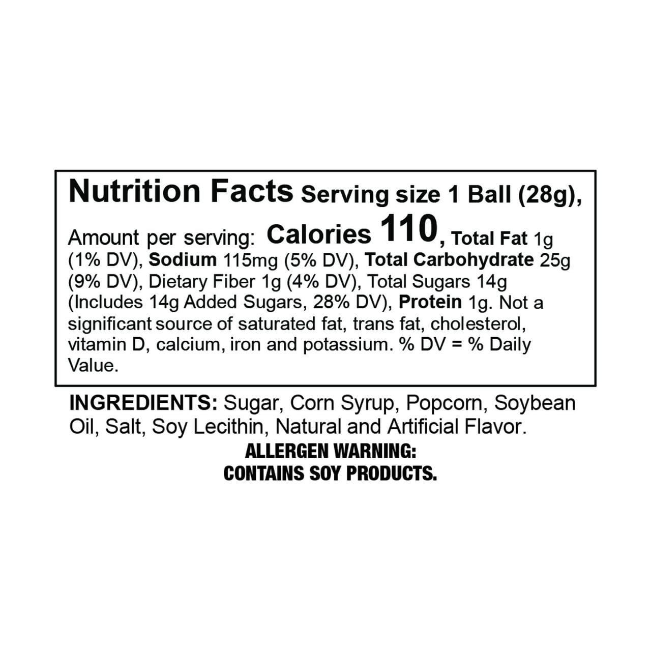 Fun Express Baseball Popcorn Balls, 18 Pieces, Sweet and Salty