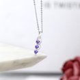 thumbnail image 4 of Gem Stone King 925 Sterling Silver Blue Tanzanite Pendant Necklace for Women (0.69 Cttw, Heart Shape 4MM, Gemstone December Birthstone, with 18 inch Silver Chain), 4 of 4