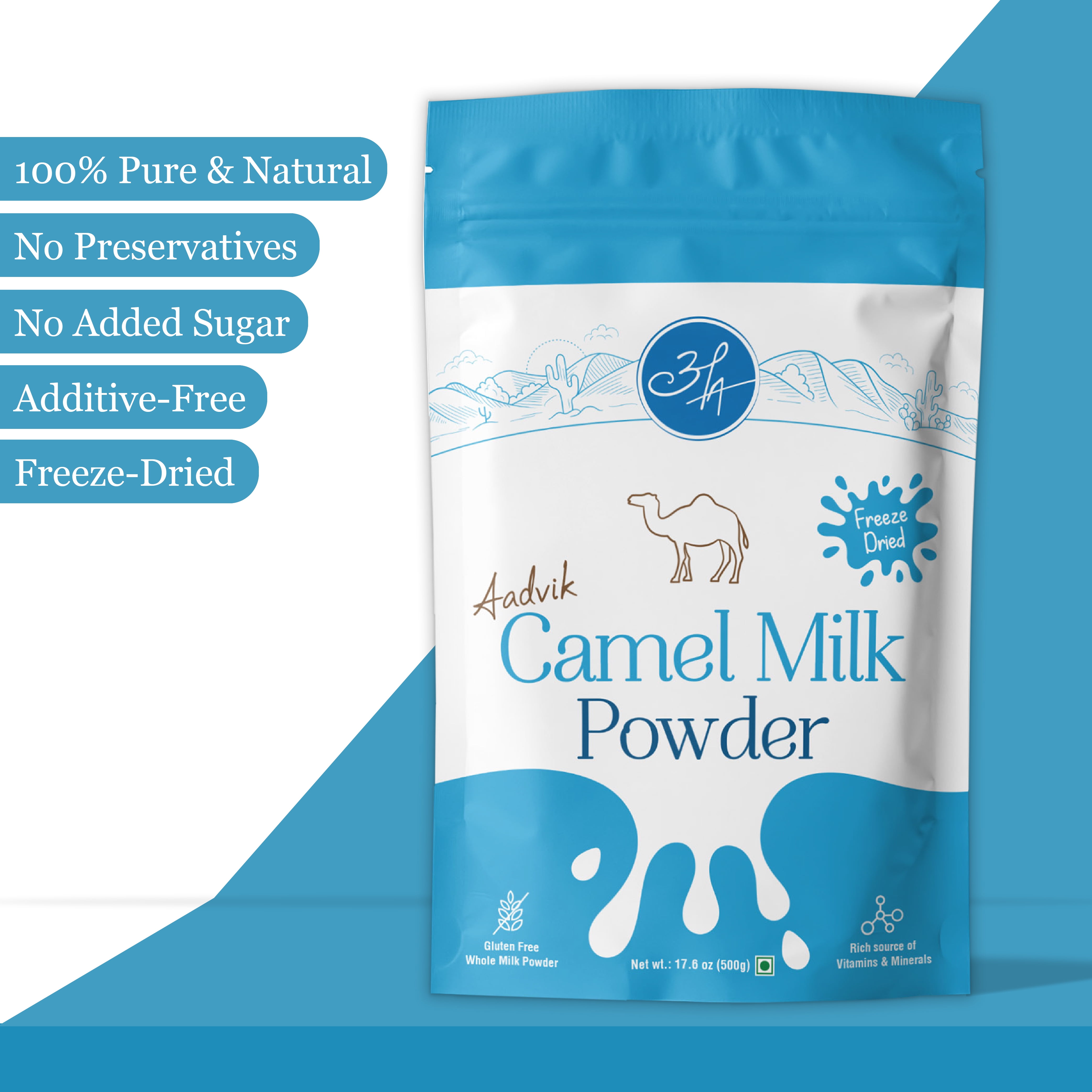 Aadvik Camel Milk Powder | Freeze Dried | Pure and Natural | 500 gm