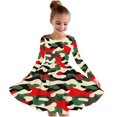 thumbnail image 2 of FamilyThread Girls Summer Camouflage Printed Dress Long Sleeve Dress for Girls Swing Twirly Skater Dresses Casual A Line Dresses For 4-12Y, 2 of 4