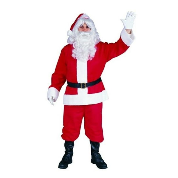 Plush Santa Claus Suit Costume - Size - Fits Up To 40 Inch Waist 