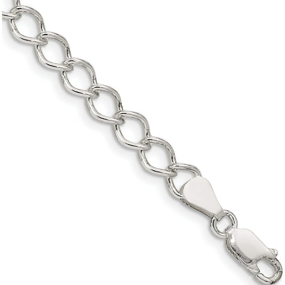 Sterling Silver 5.75mm Fancy Open Curb Chain (8 X 5.75) Made In Italy qpe14-8