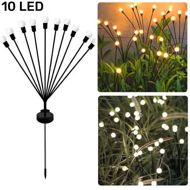 Luces solares de Halloween para exteriores, lámpara de luciérnaga para jardín, porche y Patio, impermeable, globo ocular oscilante, camino
