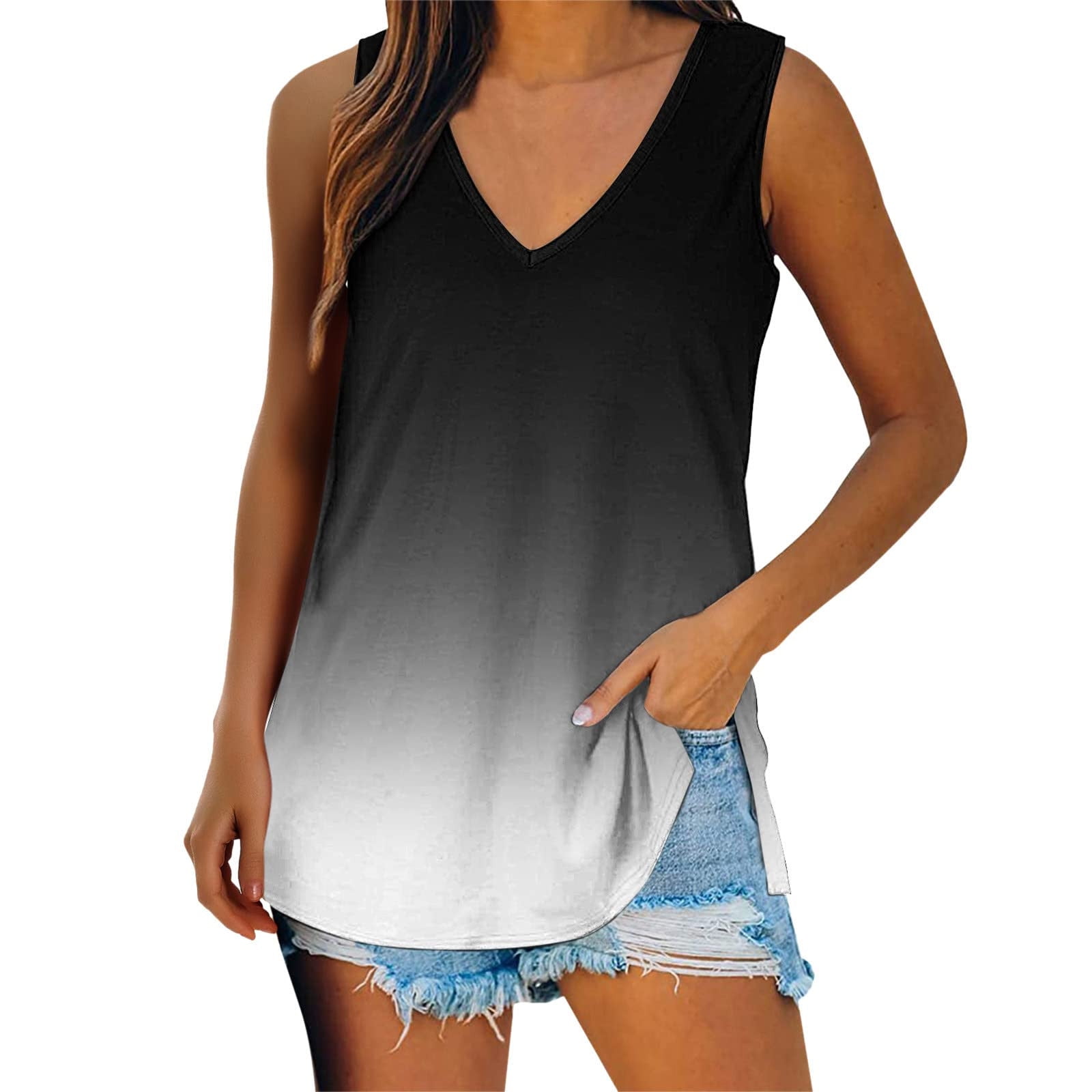 Blouses For Women Blouse Camisole Summer Clothing Vest T-Shirt Women'S Tops YI 