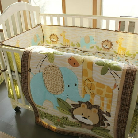 7pcs Baby Bedding Crib Cot Quilt Set Nursery Bumper Sheet Dust