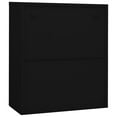 thumbnail image 3 of vidaXL Armoire de Bureau Noire 90x40x105 cm Acier, 3 of 5