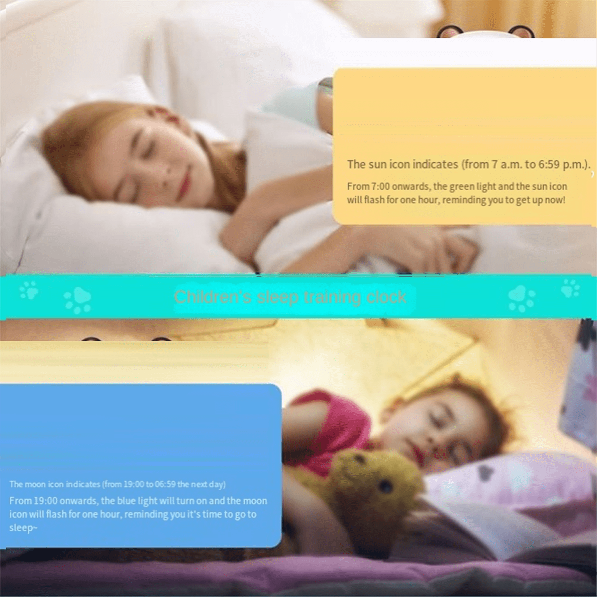 OK to Wake Clock for Kids, Kids Alarm Clock with Sleep Training Night Light,for Kids and Toddlers, Kids Clock with Light,1 * Alarm Clock 1 * Charging Cable,White