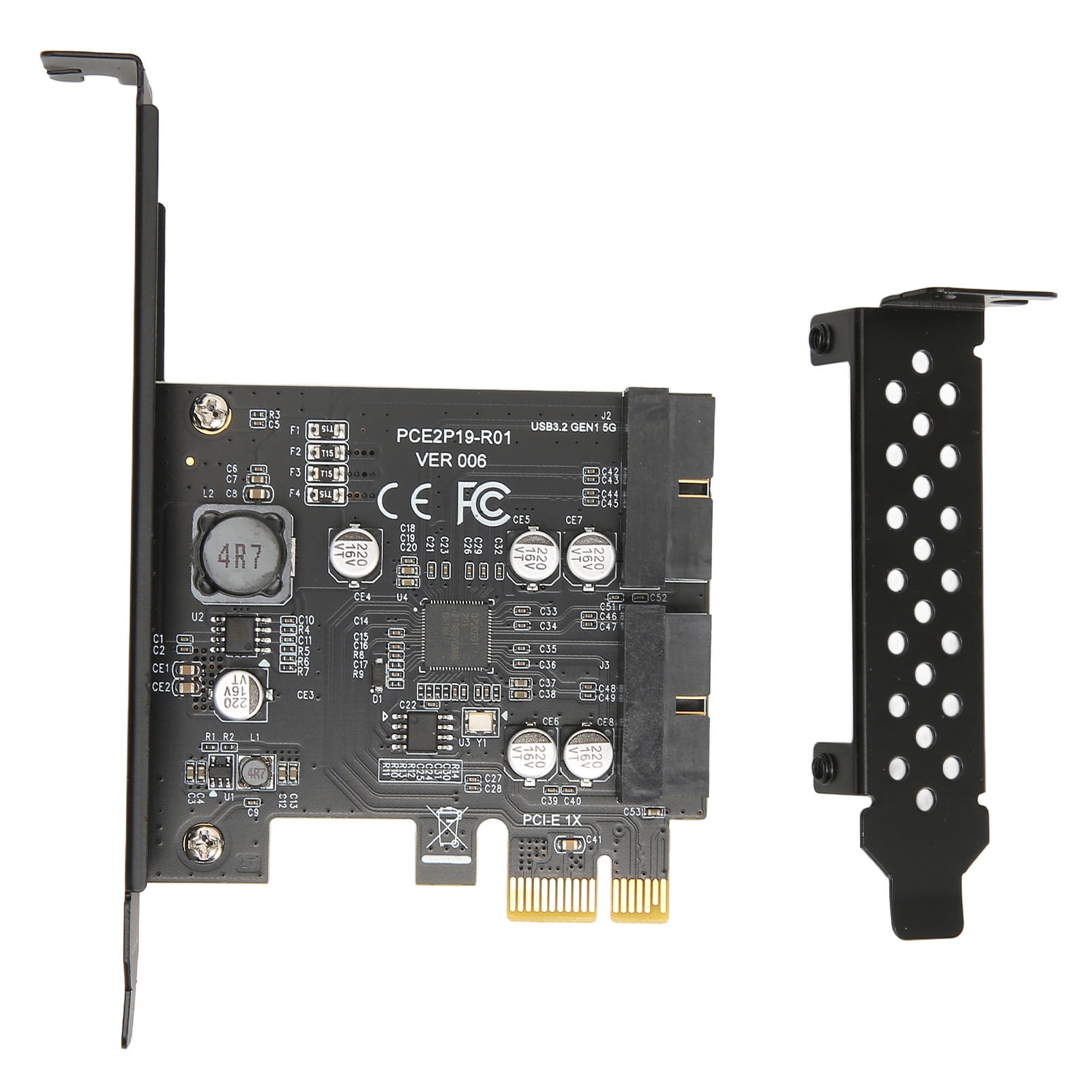 Scheda di Espansione PCI Express a 7 Porte, Scheda di Espansione PCIE a USB 3.2 GEN1 7 Porte PCIE Superspeed 5 Gbps, Trasferimento Rapido da PCI-E a USB, per XP, 7