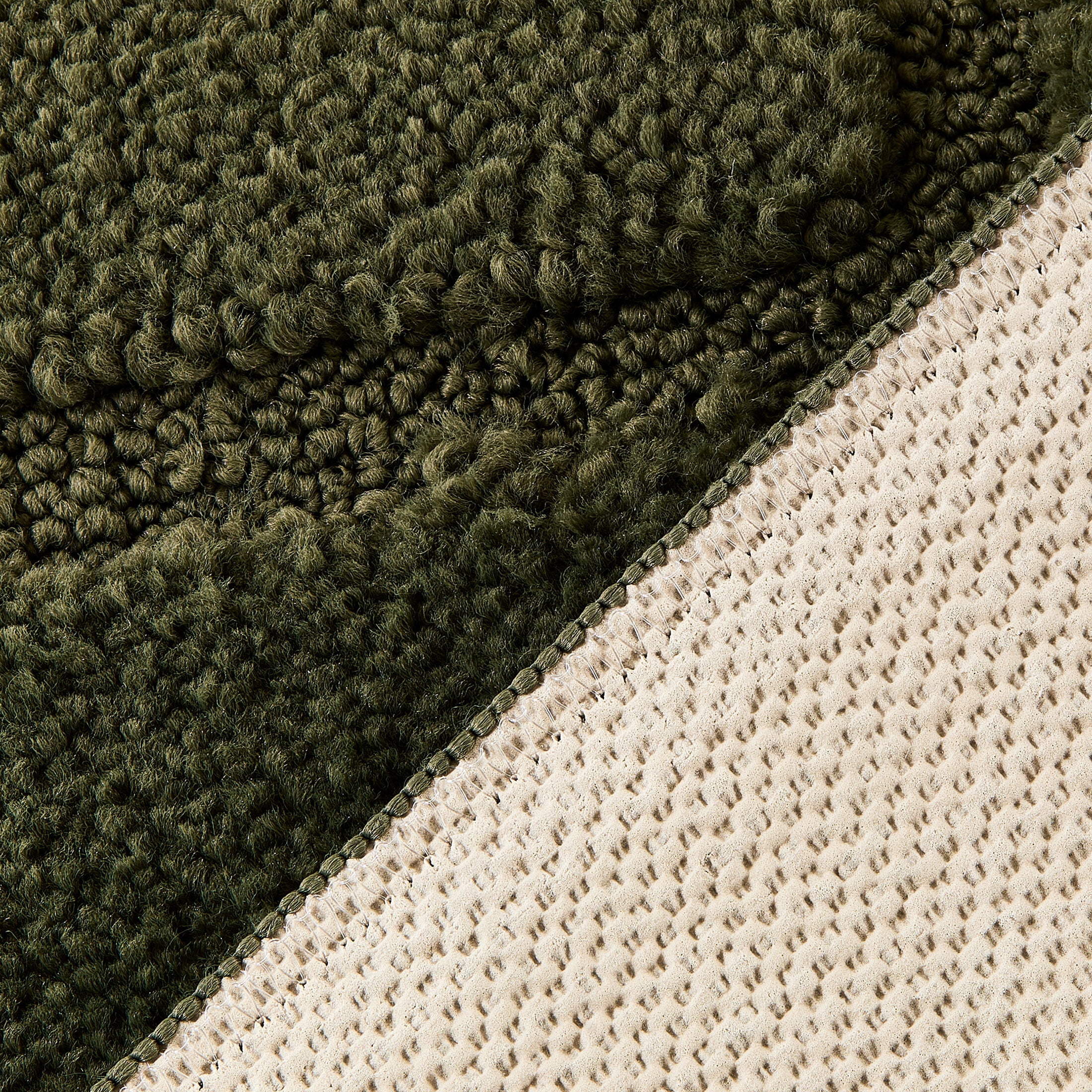 Mainstays Solid High Low Tufted Grid Dark Green Indoor Runner Rug, 2'6" x 7'