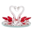 thumbnail image 1 of relayinert Craft Crystal Swan Simulation Comfortable Animal Figurines Fine Workmanship Ornament Accessory Home Office Gift Red, 1 of 6