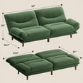 thumbnail image 4 of Furmax Futon with Five Angles Adjustable Armrests and Adjustable Backrest Futon Sofa Couch for Small Spaces Living Room Office,Green, 4 of 7