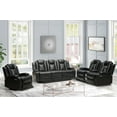 thumbnail image 6 of Hybition PU Leather 3 Pieces Power Reclining Multi-functional Sofa Set - Black, 6 of 8