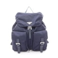 thumbnail image 1 of Pre-Owned Prada backpack/handbag, nylon and Saffiano leather, women's, navy., 1 of 12