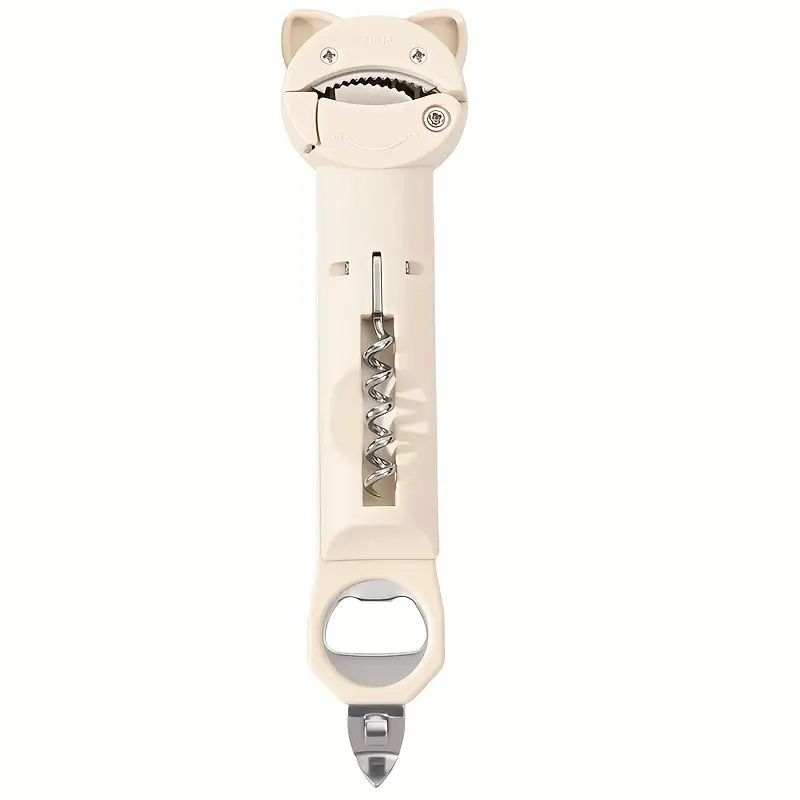 Retractable Magnetic Can Opener 4-in-1 5-in-1 Multifunctional Can And Bottle Opener, Ideal For Seniors With Arthritis Hand Weakness, Practical Kitchen Lid Opening Tool
