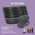 thumbnail image 2 of Logitech Wave Keys Combo, Wireless Ergonomic Keyboard with Signature M550 L Wireless Mouse, Graphite, 2 of 10