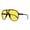 Black Frame - Yellow Lens, variant on Retro Aviator Sunglasses for Women Men Oversized Classic 70s Vintage Trendy Tangle Free Square Aviators Sun Glasses