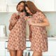 thumbnail image 4 of Fotbe Mushroom Bata de Dormir para Mujer con Estampado, Camisón de Algodón de Manga Corta, Ropa de Dormir Casual, 4 of 6