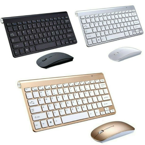 Wireless Keyboard Mouse Combo, Wireless Keyboard and Mouse Set 2.4G Ultra-Thin Sleek Design for Windows, Desktop, PC, Notebook