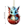 Lemononstore Hangs Christmas Cute Dinosaur Egg Pendant Mini Blue Dragon