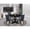 Black, variant on Luxe by East West Furniture 5 Piece Dining Table Set Contains 48" Round Table In Burgandy Color