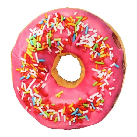 Rainbow Seating Set Smiling JuJu 3D Pink Rainbow Icing Sugar Donut Pillow Soft Bolster Sofa Cushion Chair Seat Pad Stuffed Plush Toy Home Decor USA Seller ()