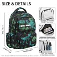 thumbnail image 5 of Chririnla Dinosaur Skeleton Pattern Bookbag with Breathable Soft Kids Backpack, Multiple Pockets 17-inch Cartoon School Bag for Primary School Hiking Travel, 5 of 9
