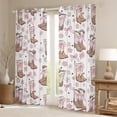 thumbnail image 2 of Cowgirl 38"Wx45"L 2 Panels Curtains & Drapes Western Hat 30%-50% Blackout Curtains Pink Cowboy Boots Skull Curtains Cute Glitter Starry Window Curtains Woman Teens Bedroom Decor, 2 of 5