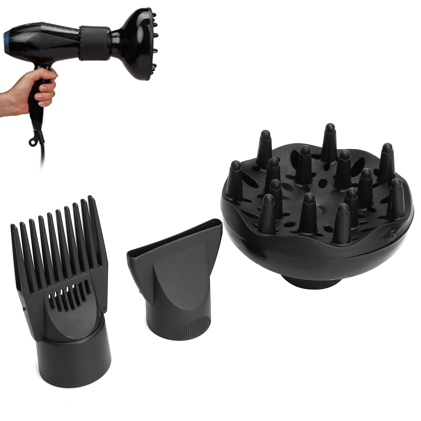 Henmomu Dryer Nozzle,Blow Dryer Diffuser,Hair Dryer Diffuser Nozzle Set