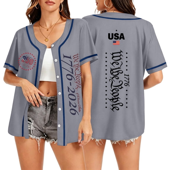 American Flag Jersey Women V Neck Short Sleeve Red Blue and White 4th Of July Jersey Shirts Usa Patriotic Baseball Jerseys –memorial Day & Independence Day