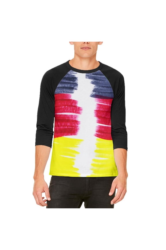 Oktoberfest Color Me German Mens Raglan T Shirt White-Black SM