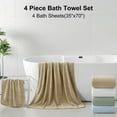 thumbnail image 7 of Beartech 4 Pack Microfiber Bath Towels Set - 4 Bath sheet,Soft Family Towel, Highly Absorbent Towel, Quick Dry & Less Lint Shower towel for Bathroom, Hotel-Camel, 7 of 7