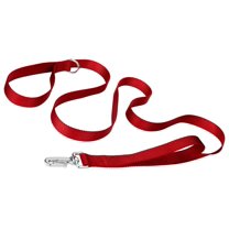 Country Brook Petz® 3/4 inch Deluxe Nylon Dog Leash, 6 Foot - Red