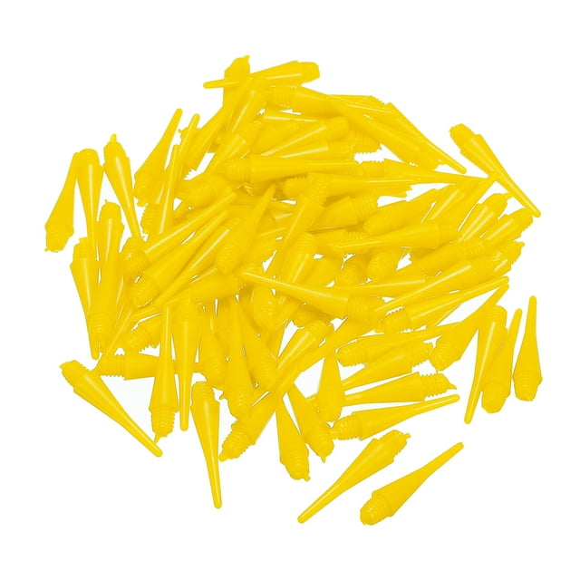 Unique Bargains Plastic Dart Tips, 150 Pack 2BA Thread Soft Dart Tips, Yellow
