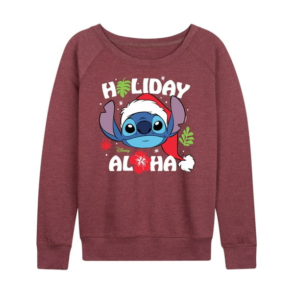 Lilo & Stitch - Holiday Aloha - Women's Lightweight French Terry Long Sleeve Shirt