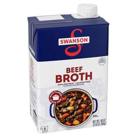 Swanson 100% Natural Beef Broth, 48 oz Carton