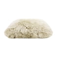 thumbnail image 5 of Jennifer Taylor Home Astrid 20" Square Accent Throw Pillow Cover with Feather Insert, Taupe Beige Genuine Fur, 5 of 6