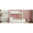 thumbnail image 4 of Twintwin Bunk Bed With Ports, Desk, Storage, And Twin Trundle In White Storage - Enhance Your Bedroom's Appeal Function, 4 of 7