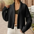 thumbnail image 4 of Cropped Cardigan for Women 2025 Fall Lightweight Long Sleeve Open Front Shawl Sweater Jacket Cardigans, 4 of 6