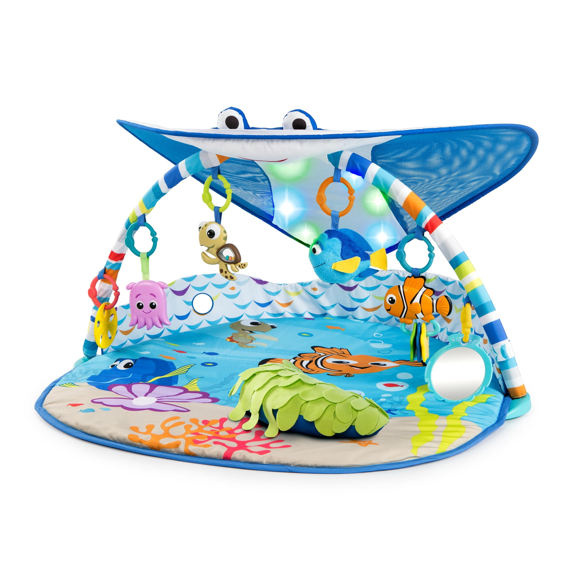 Bright Starts Disney Baby Finding Nemo Mr. Ray Ocean Lights & Music Activity Gym and Play Mat