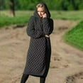 thumbnail image 2 of Lindreshi Sweaters for Women Trendy Women Fashion Casual Warm Hoodie Solid Coat Long Outerwear Sweater Knit Cardigan, 2 of 5