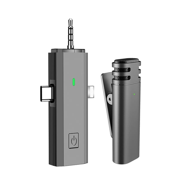 Wireless Lavalier Microphone Intelligent Noise-Reducing Mic for Type-C 3.5mm Jack Smartphone ,Multi-Function