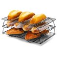 thumbnail image 1 of Mirdinner 3P Tier Cooling Rack for Baking, 10"×16" Stackable Stainless Steel Baking Rack, Oven Safe Roasting Rack & Wire Rack & Cookie Cooling Rack for Cooking, Roasting, Grilling, Black, 1 of 7
