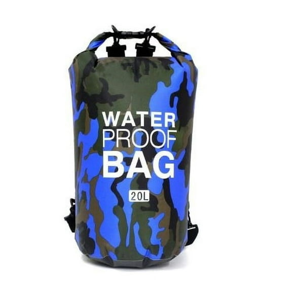 Sirius Survival PVC Waterproof Dry Bag - Roll Top Lightweight Dry Storage Bag - Blue - 20L
