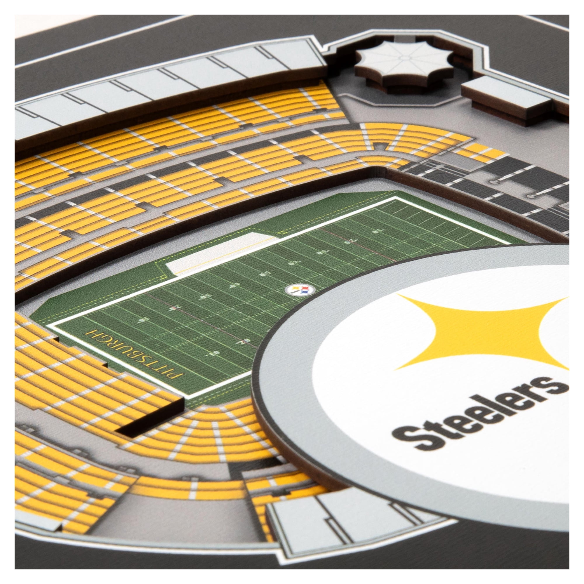 IDNA Pittsburgh Steelers 12" x 12" Stadium Series 3D Wall Art