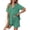 Grey Green, variant on Ekouaer Pajamas Set for Women 2 Piece Pjs Short Sleeve Sleepwear Button Down Lounge Shorts Sets