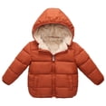 thumbnail image 3 of Ajziojiro Kids Baby Boys Girls Warm Hooded Jacket Coats for Toddler Winter Cotton-Padded Jacket 1-8Y Zip-Up Fleece Outerwear Jacket, 3 of 7