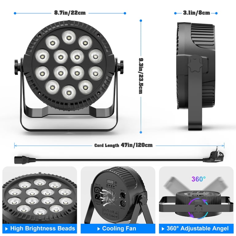 Stage Lights 4 in 1 RGBW 14 LED Par Light DMX512 Sound Activated